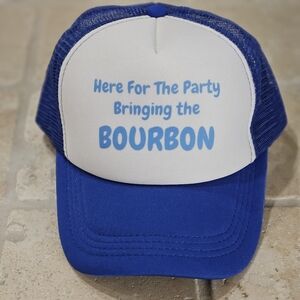 Blue and White Party Trucker Hat